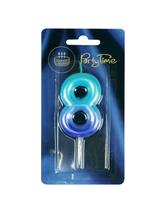 Świeczka cyferka ombre nr 8