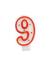 Świeczka cyferka - kropki nr 9