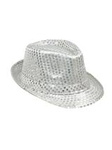 Kapelusz cekiny srebrny