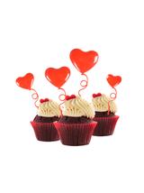 Serca na zakręconych patyczkach (4 szt.)