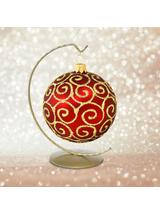 Stojak na bombkę dekorowaną złoty