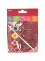 Świąteczny witrażyk z farbkami