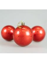 Zestaw bombek z efektem rosy (4 szt.) - czerwony