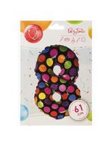 Balon foliowy cyferka w kropki nr 8