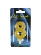 Świeczka cyferka premium nr 8 złota