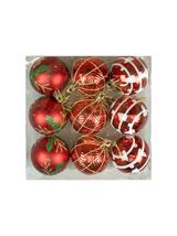 Zestaw bombek ze zdobieniem (9 szt.)