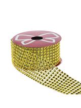 Dekoracyjna taśma z kryształkami złota