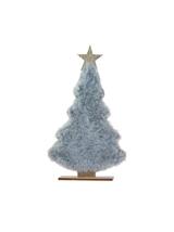 Drewniana choinka z futerkiem