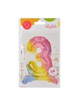 Balon foliowy cyferka stojący nr 3