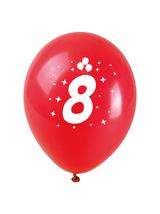 Balony z nadrukiem cyferki - 8 (3 szt.)
