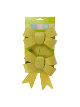 Zestaw kokard brokatowych (2 szt.) złotych