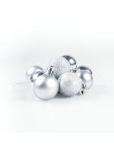 Bombki w tubie (10 szt.) srebrne