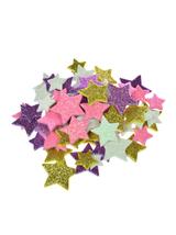 Naklejki brokatowe gwiazdki - mix kolorów