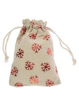 Jutowe worki na prezenty z nadrukiem (3 szt.)