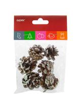 Szyszki dekorowane brokatem (6 szt.)