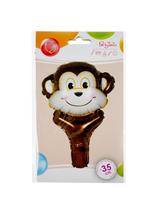 Balon foliowy zwierzątko z uchwytem - małpka