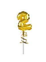 Balon foliowy na patyczku nr 2 złoty
