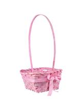 Pastelowy koszyczek wielkanocny z kokardką