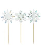 Dekoracja ciasta - śnieżynki (3 szt.)