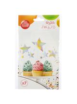 Dekoracja ciasta - opalizujące gwiazdki (7 szt.)