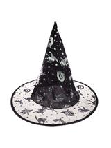 Kapelusz czarownicy z transparentnym rondem