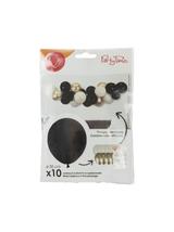 Balony pastelowe jednokolorowe czarne (10 szt.)