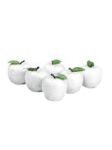 Jabłuszka brokatowe (6 szt.) srebrne