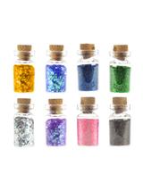 Fiolki z elementami do dekoracji zrób to sam (8 szt.)