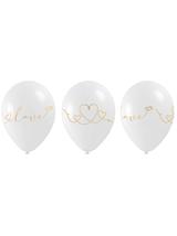 Balony ze złotym walentynkowym nadrukiem (5 szt.)