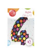 Balon foliowy cyferka w kropki nr 4