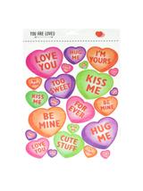 Naklejki - serca z napisami