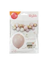 Balony pastelowe jednokolorowe zgaszony róż (10 szt.)