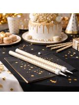 Fontanna party 26 cm - złote paski