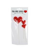 Serduszka na patyczku (3 szt.)