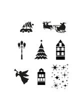 Szablony do sztucznego śniegu duże (8 szt.)