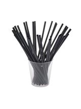 Słomki proste biodegradowalne (czarne) - PLA (1000 szt.) 210x6 mm