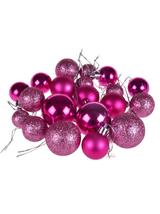 Komplet bombek dekorowanych - mix rozmiarów malinowy