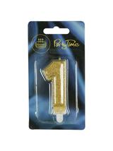 Świeczka cyferka premium nr 1 złota