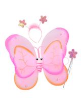 Komplet skrzydełka motyla różowy