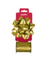 Zestaw do dekoracji prezentów w paski złoty