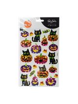 Kolorowe metalizowane naklejki halloweenowe