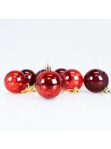 Zestaw bombek transparentnych (8 szt.) - czerwone