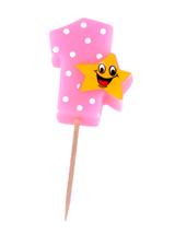 Świeczka cyferka z gwiazdką nr 1