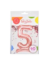 Balon foliowy cyferka XXL stojący nr 5