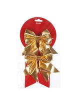 Zestaw kokard metalizowanych złotych (2 szt.)