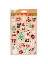 Świąteczne naklejki kraftowe