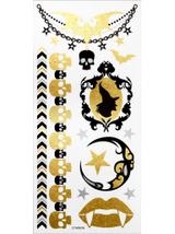 Metaliczne tatuaże halloweenowe