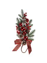 Stroik wiszący z kokardą w kratę