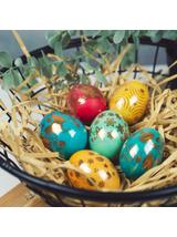 Barwniki 4 kolory + owijki (9 szt.) ze złotym motywem