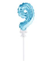 Balon foliowy na patyczku nr 9 niebieski